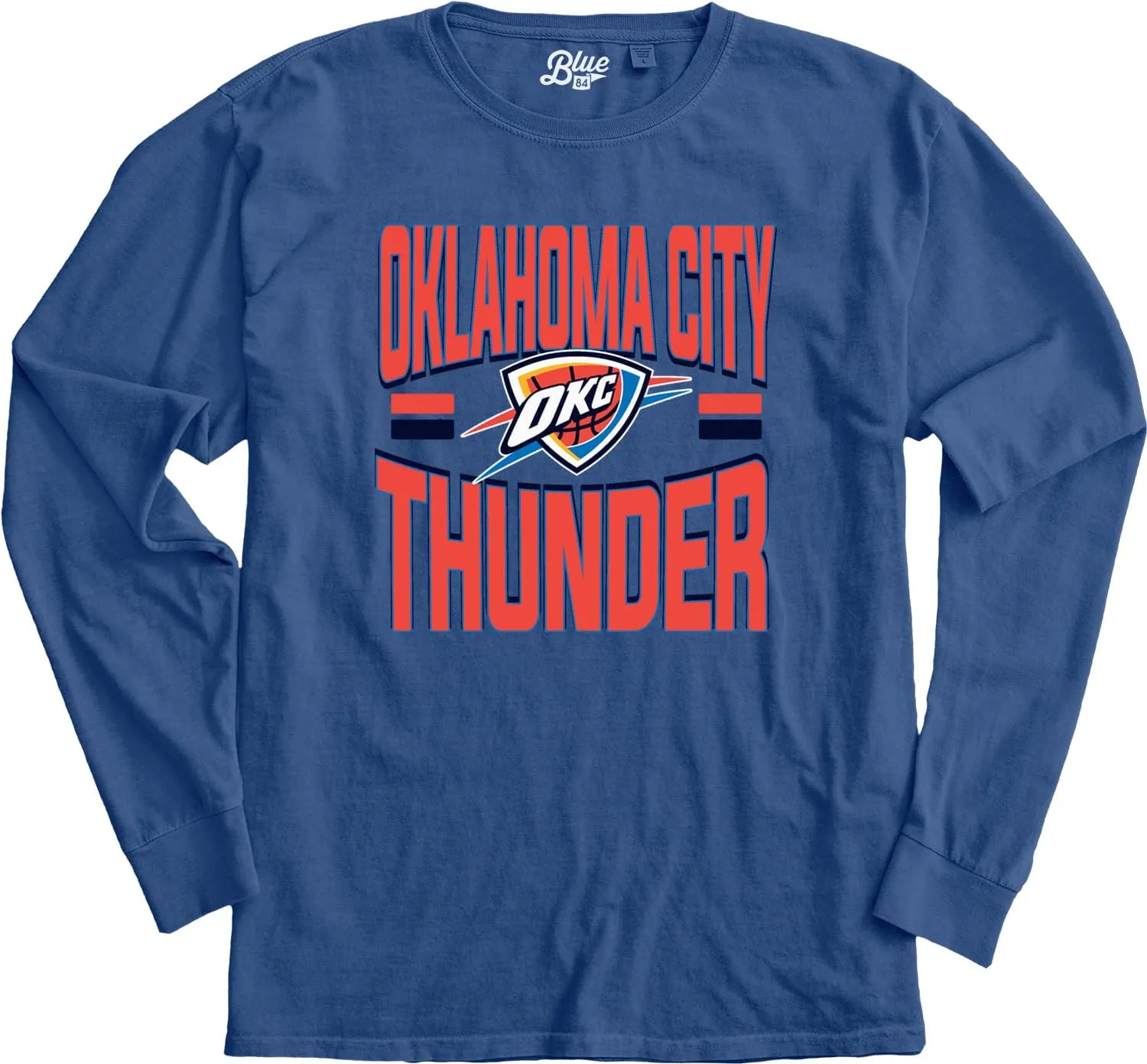 Blue 84 NBA Officially Licensed Long Sleeve T-Shirt Ringspun Bold Team Color
