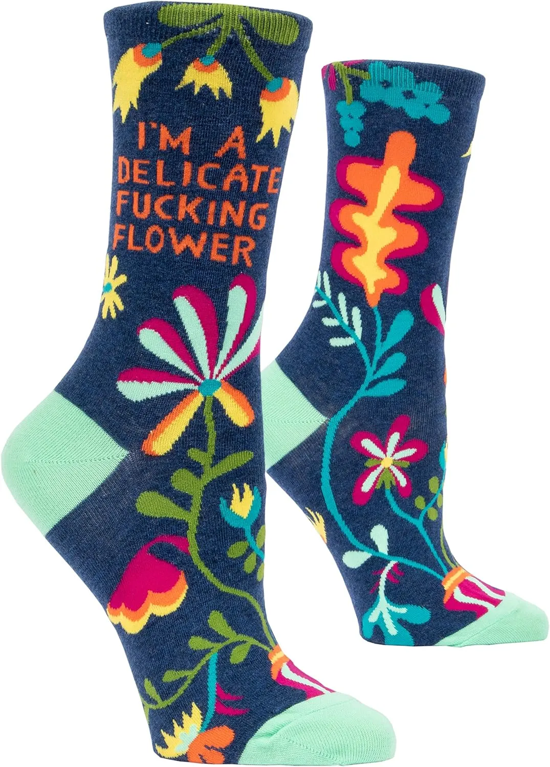 Blue Q Women's Novelty Crew Socks - (Womens Size 5-10)