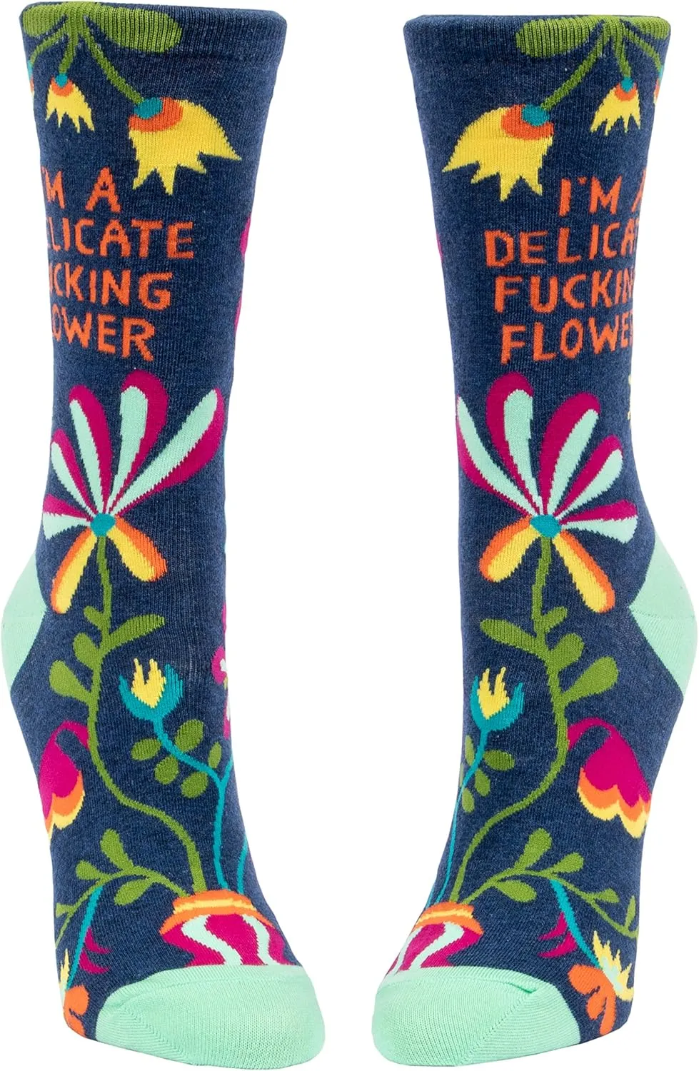 Blue Q Women's Novelty Crew Socks - (Womens Size 5-10)