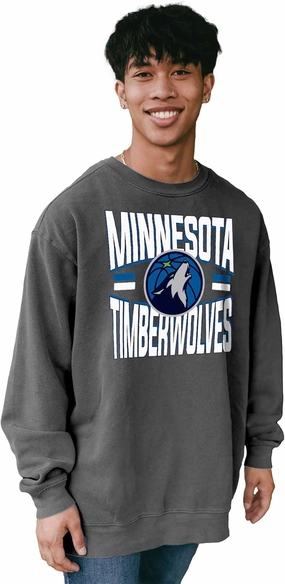 Blue 84 NBA Officially Licensed Crewneck Sweatshirt Ringspun Bold Black