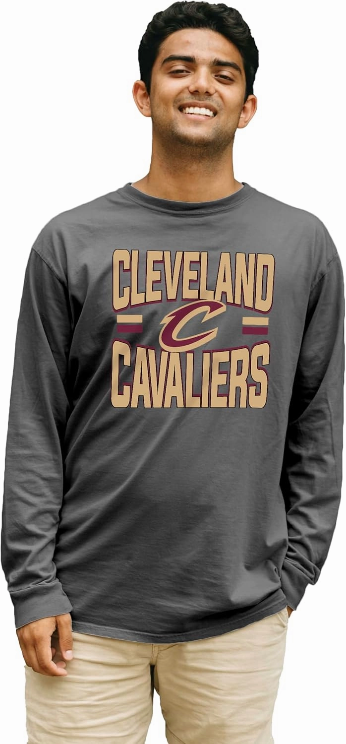 Blue 84 NBA Officially Licensed Long Sleeve T-Shirt Ringspun Bold Black