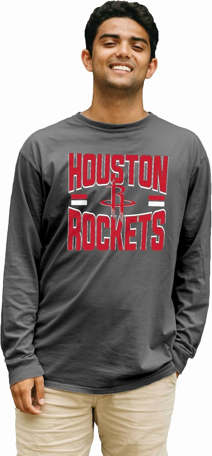 Blue 84 NBA Officially Licensed Long Sleeve T-Shirt Ringspun Bold Black