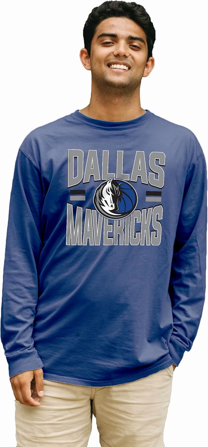 Blue 84 NBA Officially Licensed Long Sleeve T-Shirt Ringspun Bold Team Color