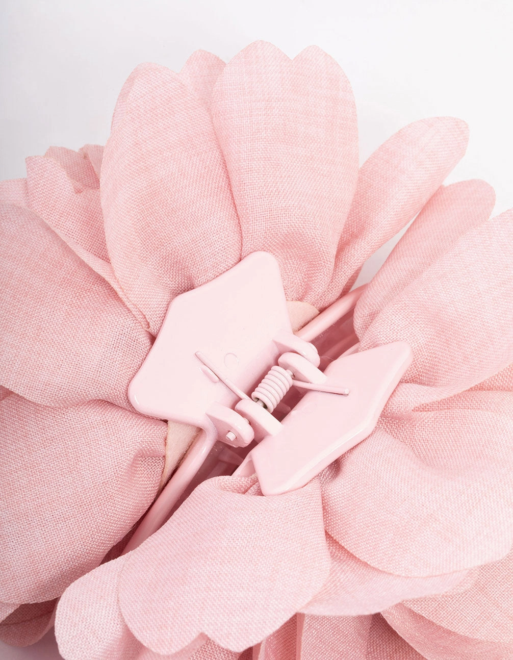 Blush Fabric Large Rose Hair Claw