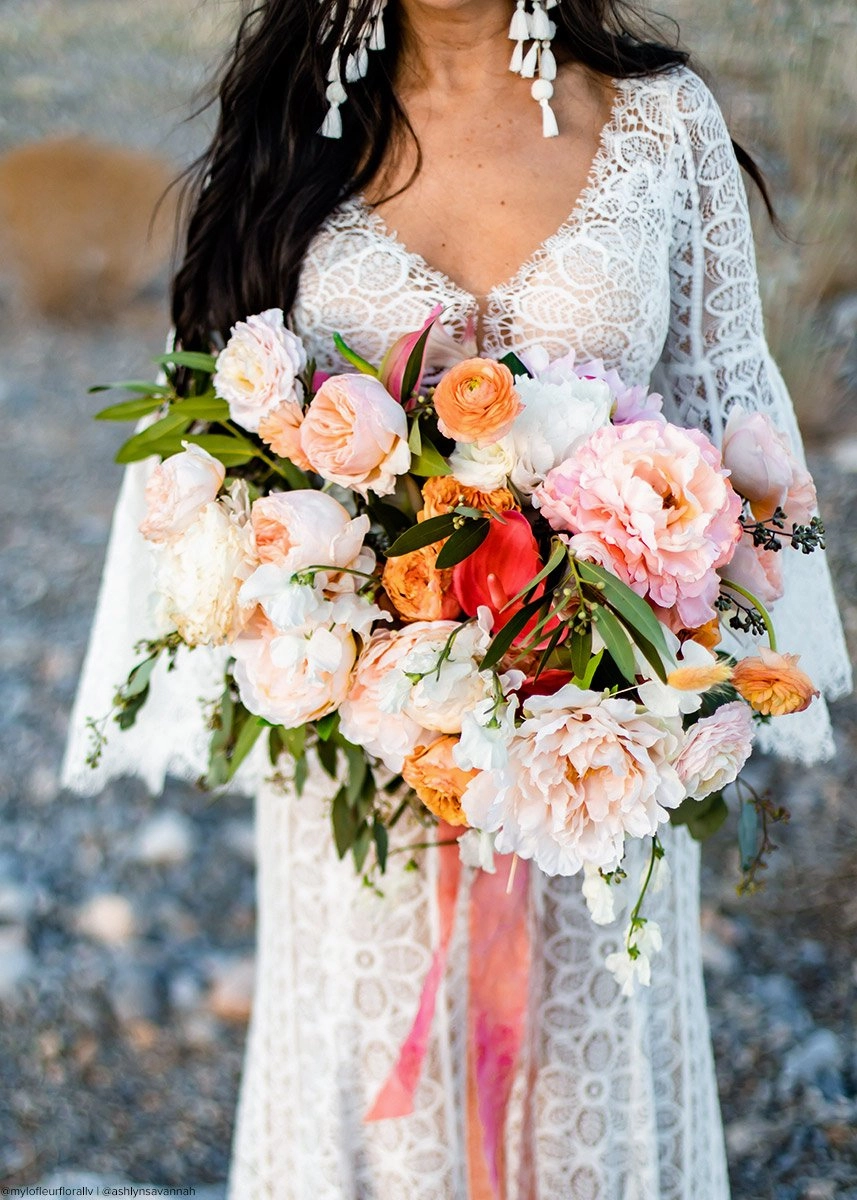 Blush Peach Real Touch Artificial Peony - 22" Tall