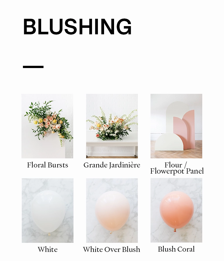 Blushing - Bellamy Panel with Floral Arrangements