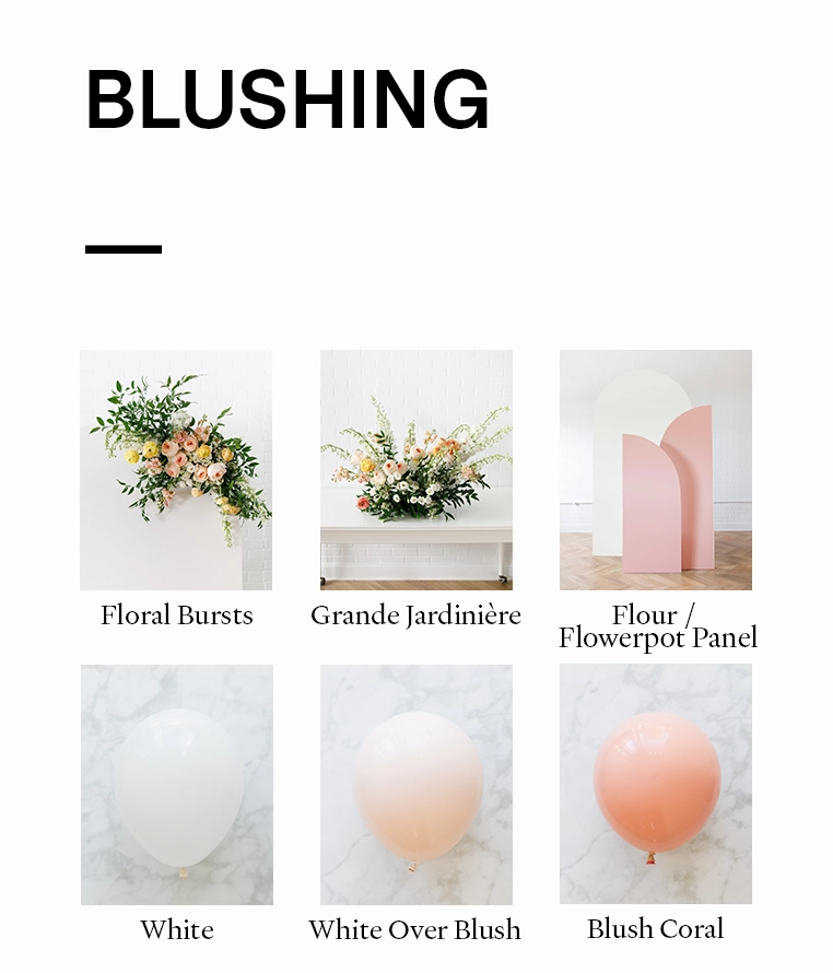 Blushing - Bellamy Panel with Floral Arrangements