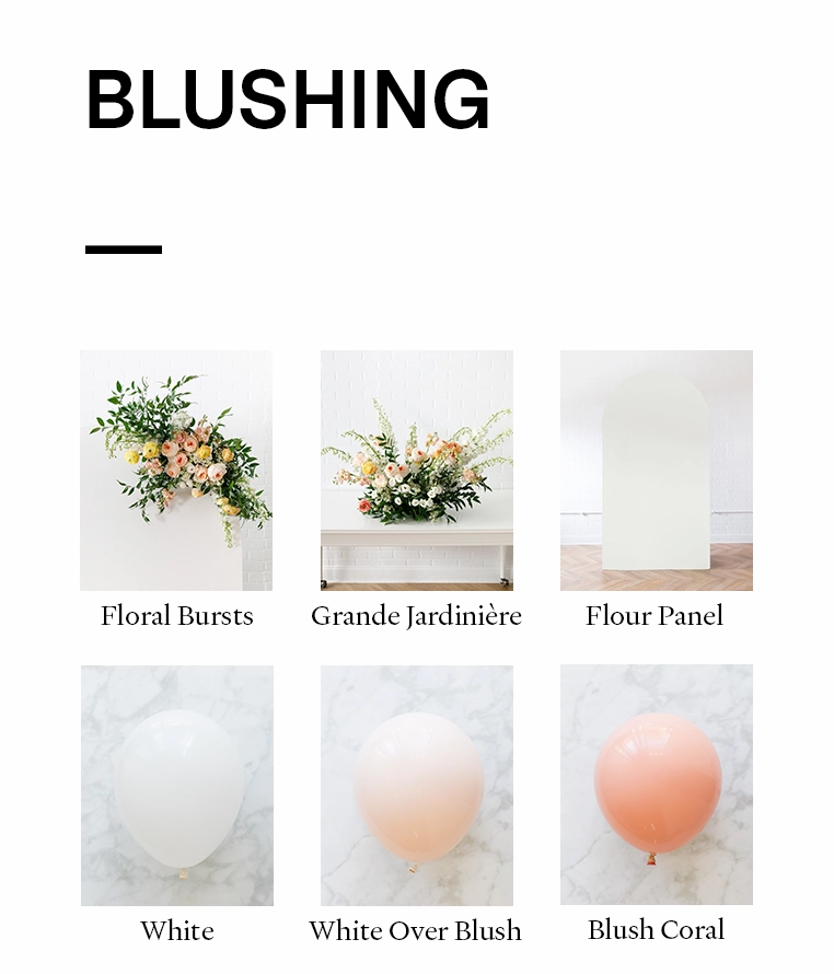 Blushing - Bellamy Panel with Floral Arrangements