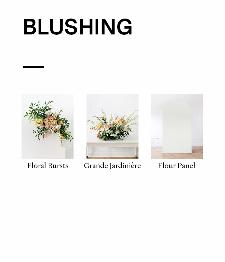 Blushing - Bellamy Panel with Floral Arrangements