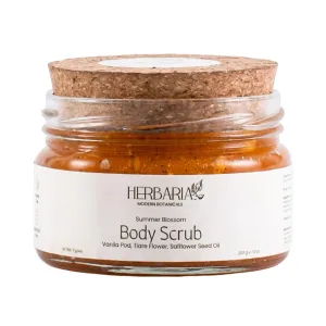 Body Scrub - SUMMER BLOSSOM (7 oz) | Exfoliating Sugar Body Scrub with Panifolia Fruit, Shea Butter, Avocado Oil, Safflower Seed Oil | | 100% Sustainable, Vegan, Cruelty Free