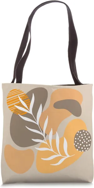 Bold Abstract Doodle Nature Pattern Tote Bag
