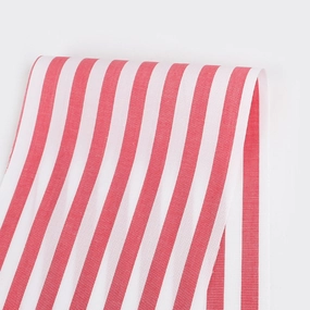 Bold Candy Stripe Cotton - Lipstick (remnant)