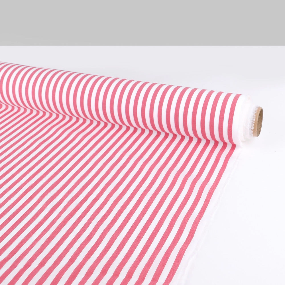 Bold Candy Stripe Cotton - Lipstick (remnant)