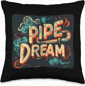 Bold Pipe dream Design for a Unique Look Throw Pillow