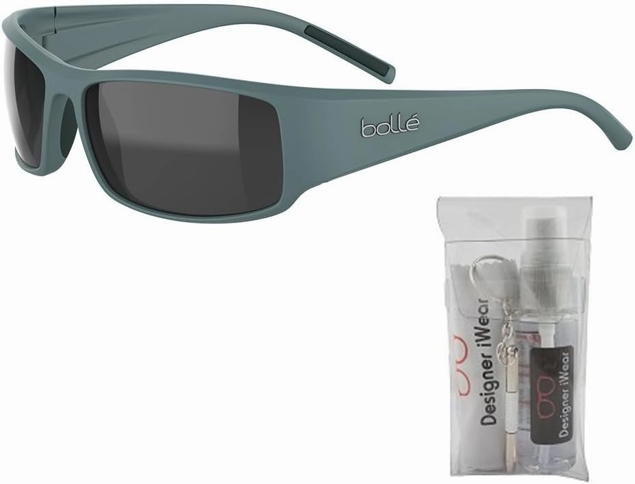 bollé King 63MM Wrap Around Sunglasses for Men for Women   BUNDLE With Designer iWear Complimentary Eyewear Kit
