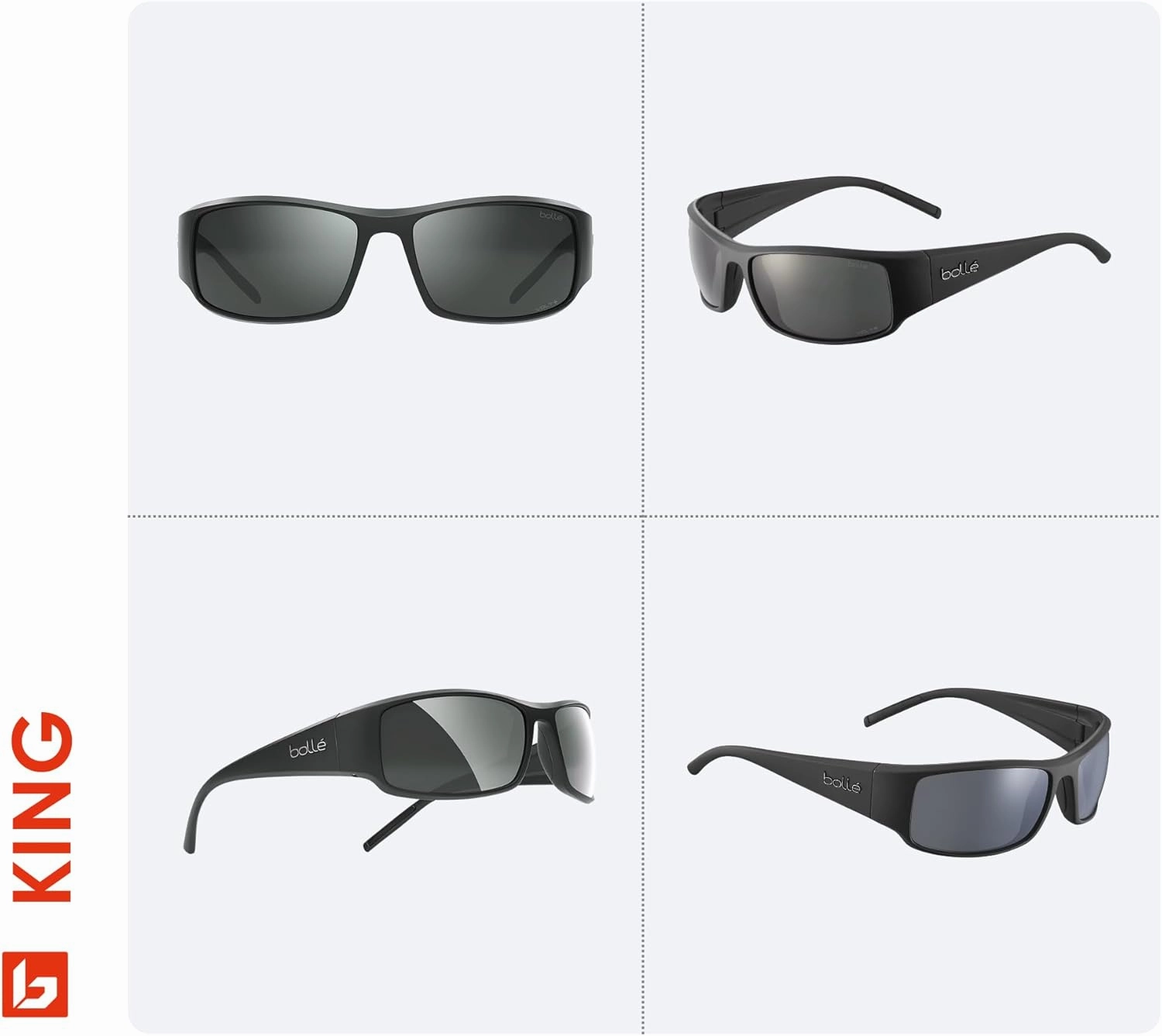 bollé King 63MM Wrap Around Sunglasses for Men for Women   BUNDLE With Designer iWear Complimentary Eyewear Kit