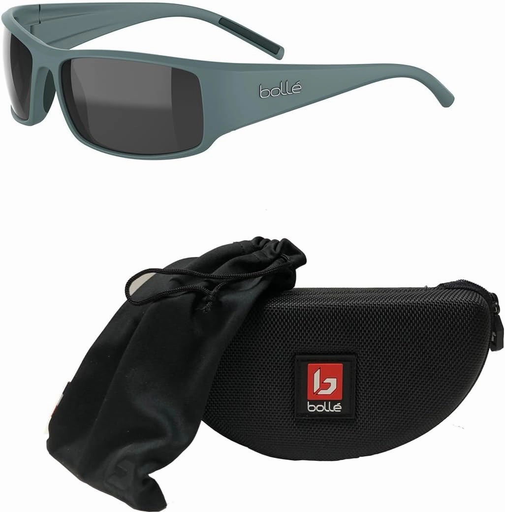 bollé King 63MM Wrap Around Sunglasses for Men for Women   BUNDLE With Designer iWear Complimentary Eyewear Kit