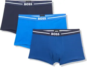 BOSS mens 3 Pack Bold Logo Cotton Stretch Trunks