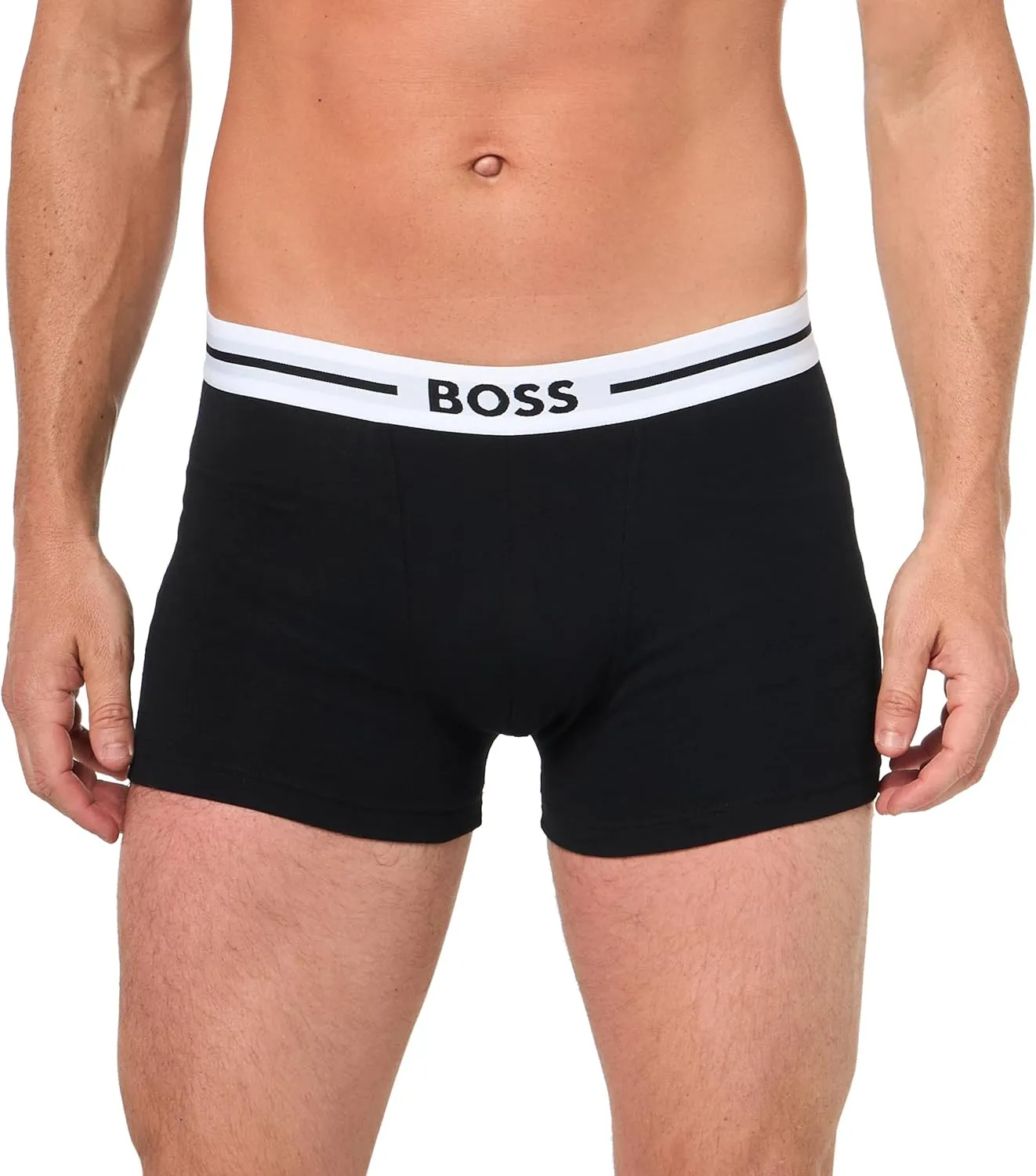 BOSS Men's 3-Pack Multi Design Bold Logo Trunks