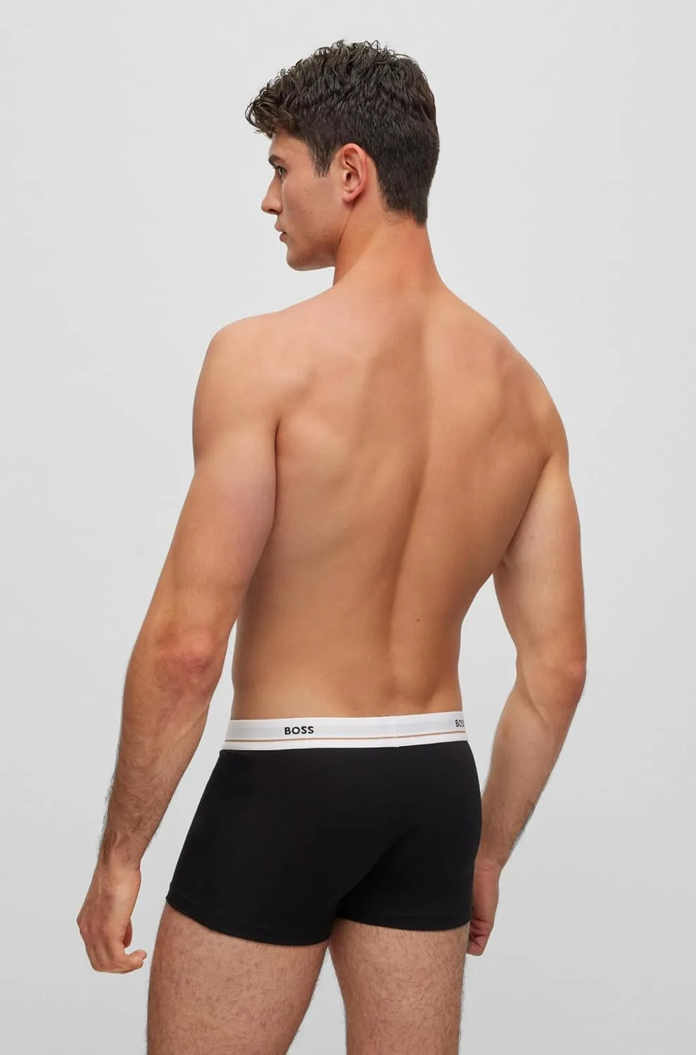 BOSS Men's 5 Pack Bold Logo Cotton Stretch Trunks