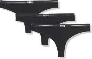 BOSS Women's 3-Pack Bold Logo Thongs