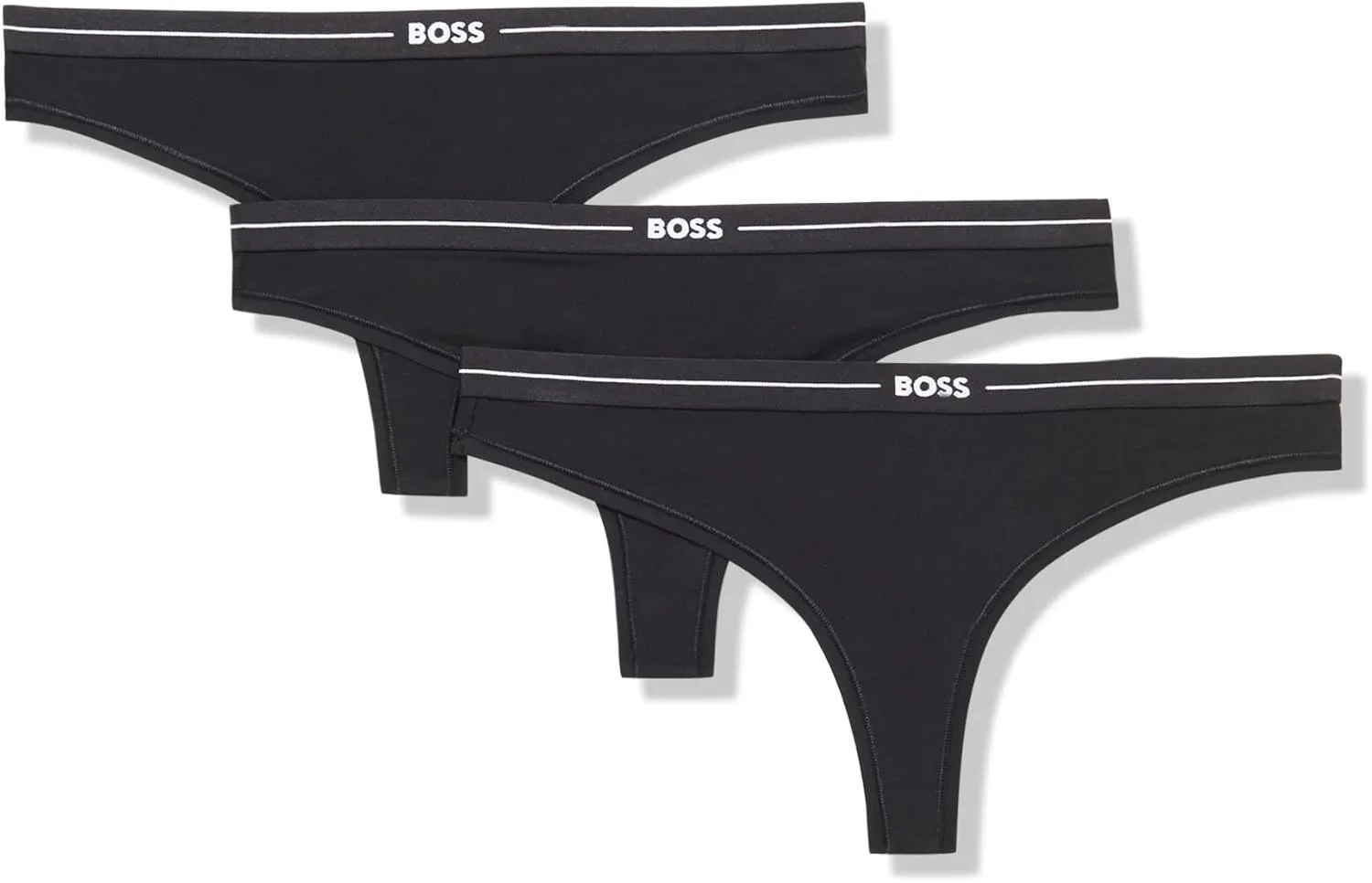 BOSS Women's 3-Pack Bold Logo Thongs