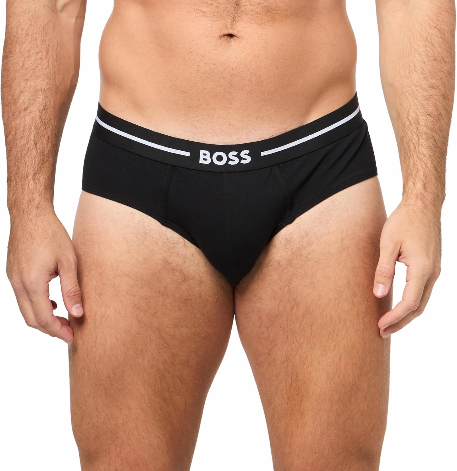 BOSS Men's 3-Pack Bold Logo Solid Briefs