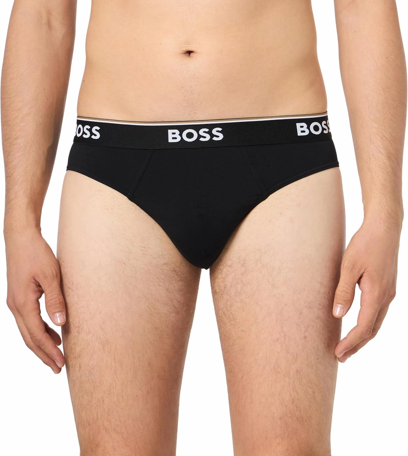 BOSS Men's 3-Pack Bold Logo Solid Briefs
