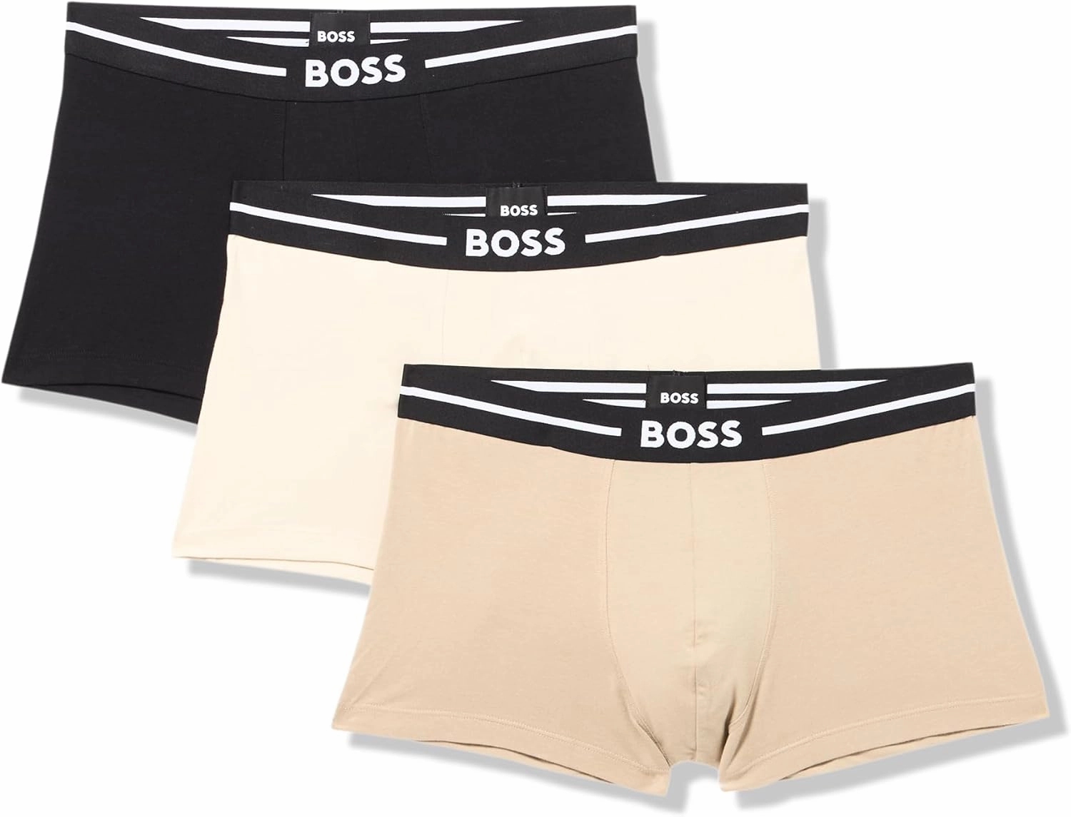BOSS Men's 3-Pack Bold Logo Trunks