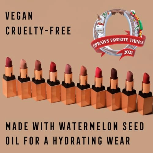 Bossy Cosmetics Vegan Lipstick Matte, Long Lasting, Hydrating Lip Stick with Vitamin E and Watermelon Seed Oil, Paraben and Cruelty Free (Inspiring - Fuchsia Color)