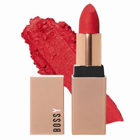 Bossy Cosmetics Vegan Lipstick Matte, Long Lasting, Hydrating Lip Stick with Vitamin E and Watermelon Seed Oil, Paraben and Cruelty Free (Inspiring - Fuchsia Color)