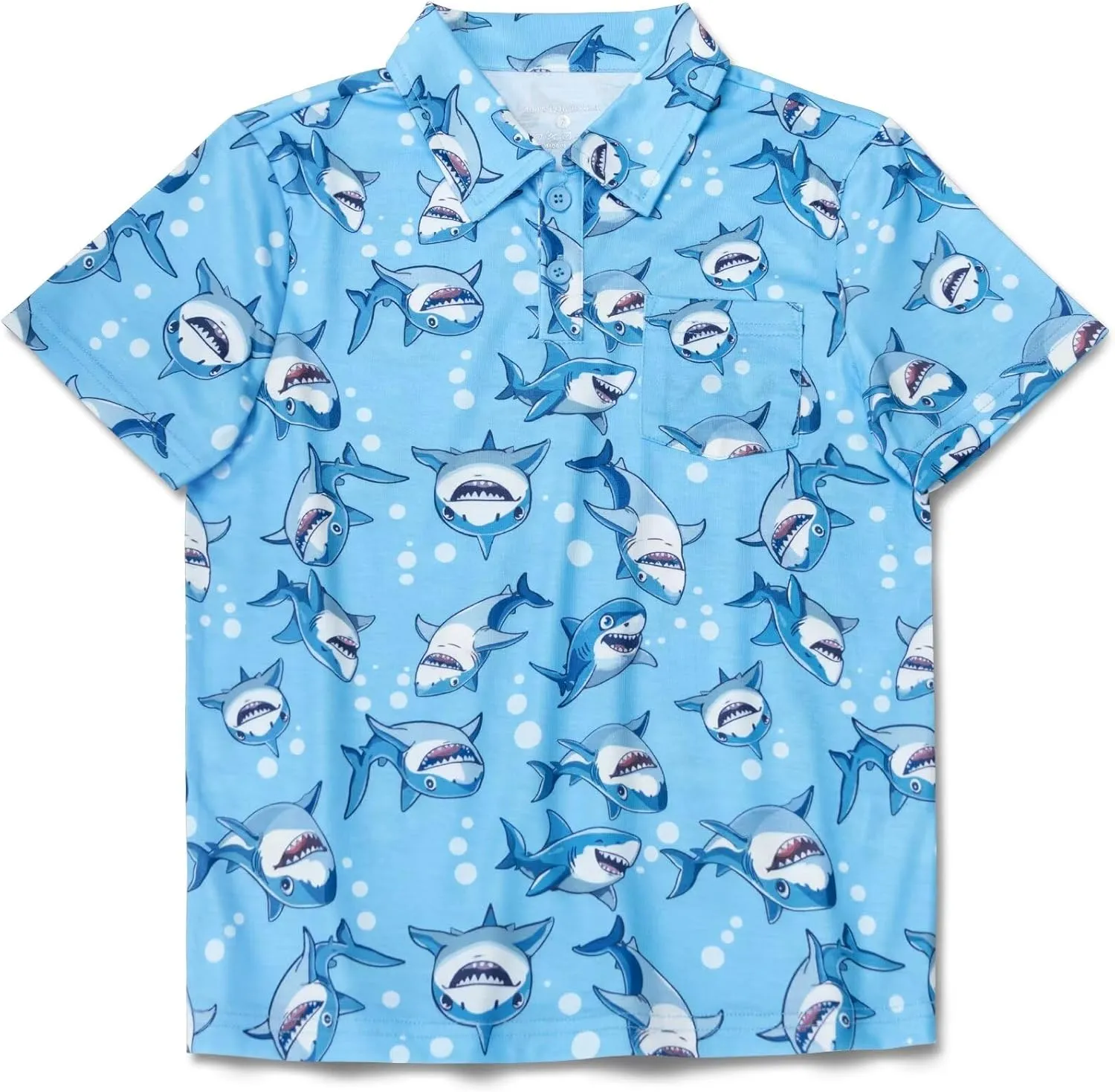 Boys Hawaiian Shirt Polo Tropical Kid Aloha Golf Uniform Short Sleeve Printed Tee Summer Beach Vacation Graphic Top