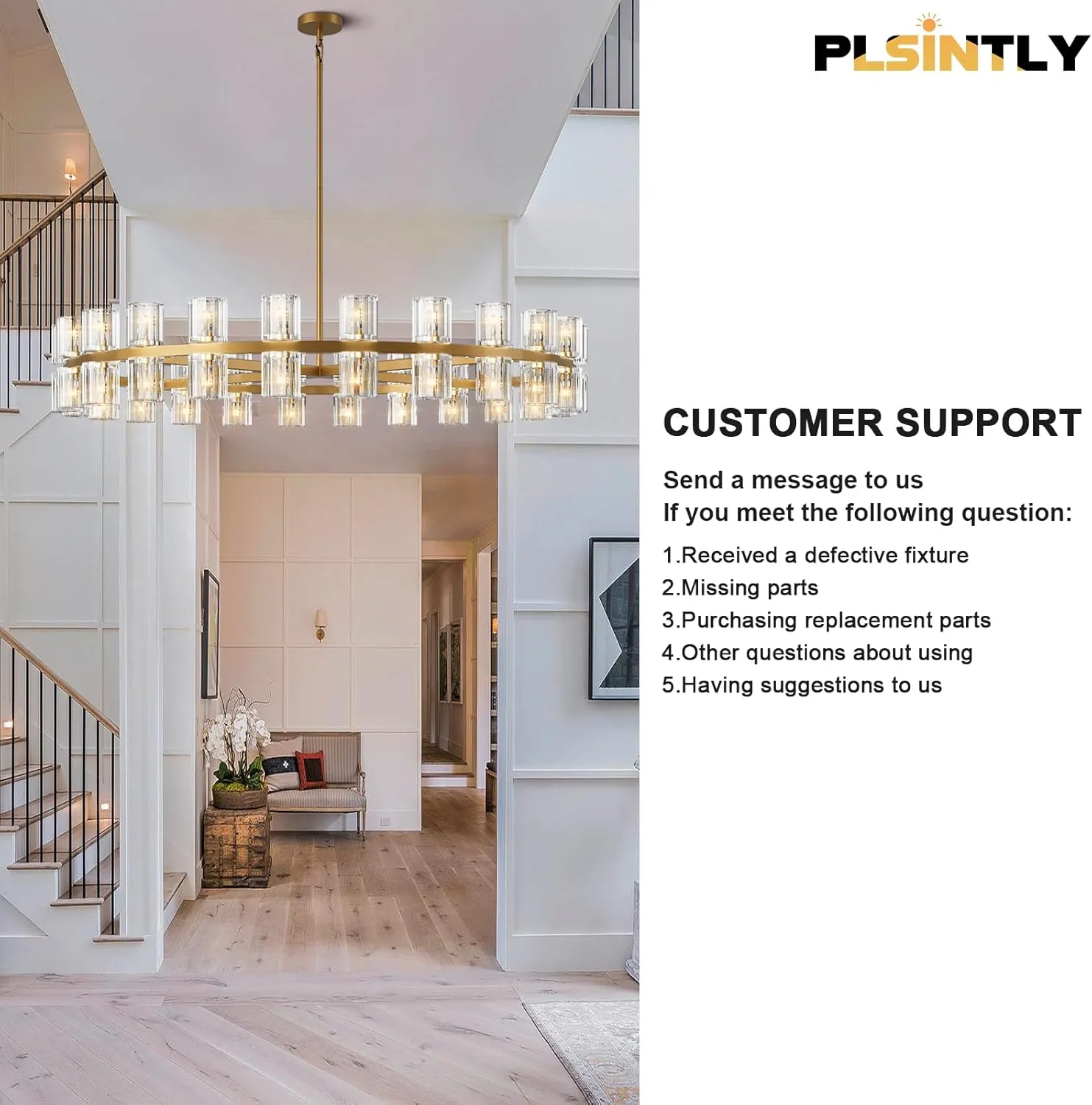 Brass Pendant Light Fixtures, Crystal Modern Pendant Lights, Indoor Pendant Light for Kitchen Island Dining Room Living Room Bedroom Bathroom, E12 Bulb Included
