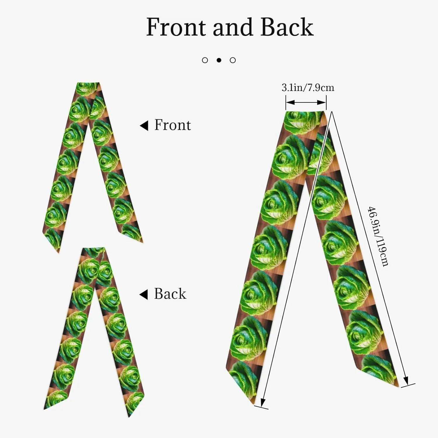 Bright Cabbage Stylish Scarf For Women Lightweight Printed Scarves Spring Fall Fashion Shawl Wraps For Women