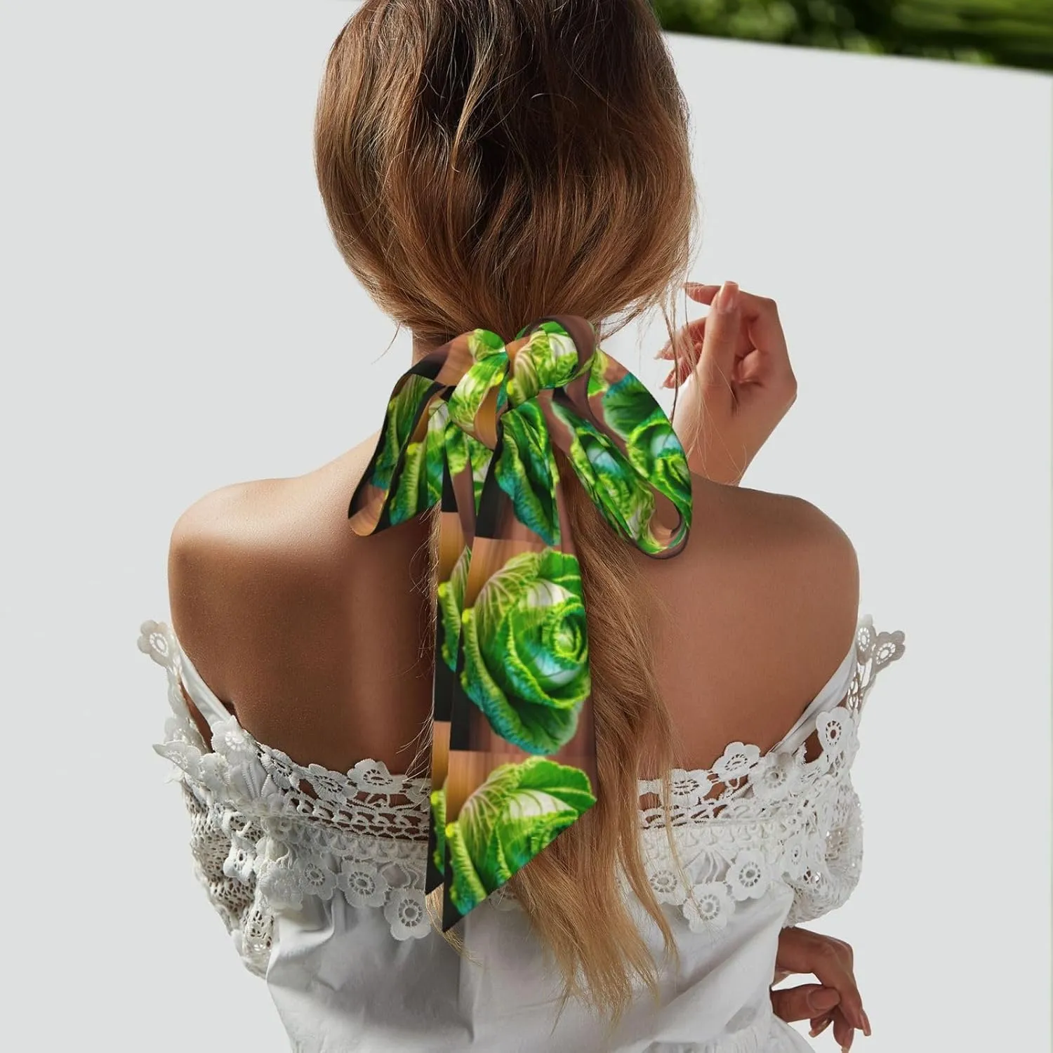 Bright Cabbage Stylish Scarf For Women Lightweight Printed Scarves Spring Fall Fashion Shawl Wraps For Women