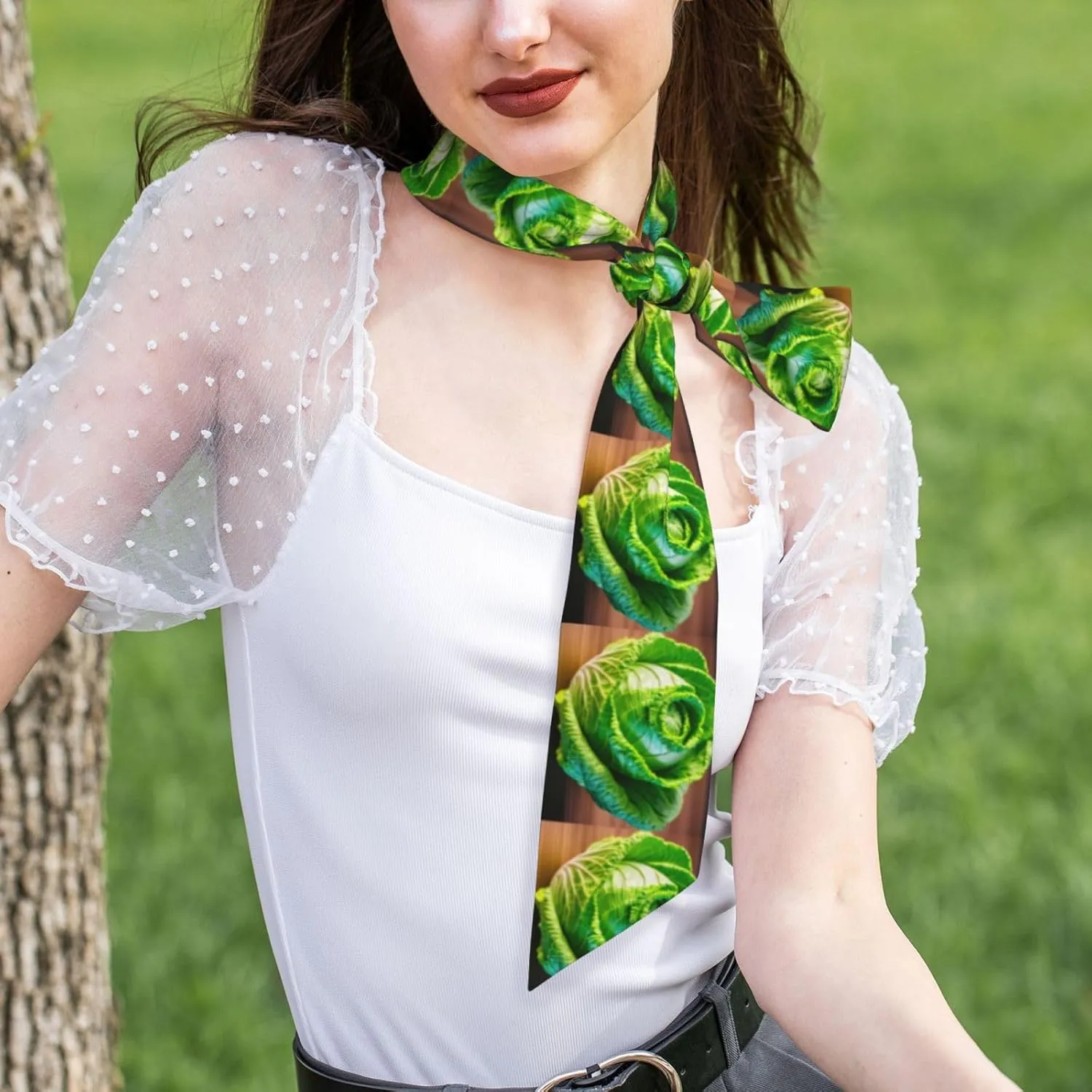 Bright Cabbage Stylish Scarf For Women Lightweight Printed Scarves Spring Fall Fashion Shawl Wraps For Women
