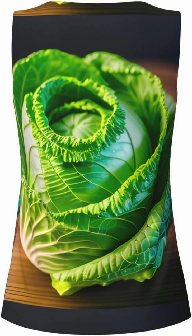 Bright Cabbage Print Women Athletic Tank Tops Summer Workout Fitness Sessions Physical Activities Use