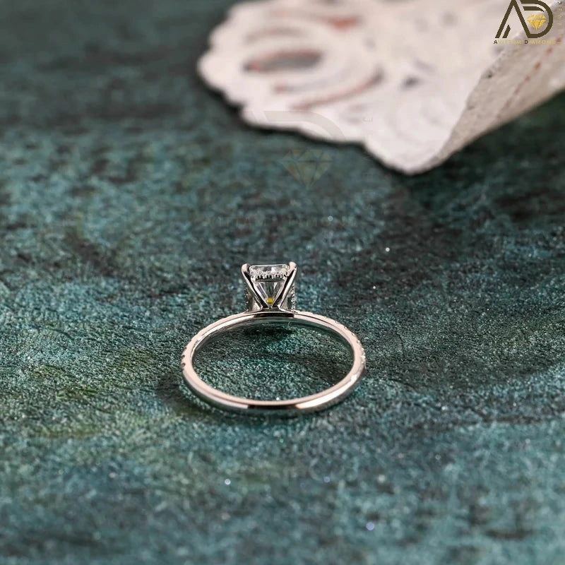 Brilliant 1.5 CT Radiant Moissanite Solitaire Ring – White Gold Beauty
