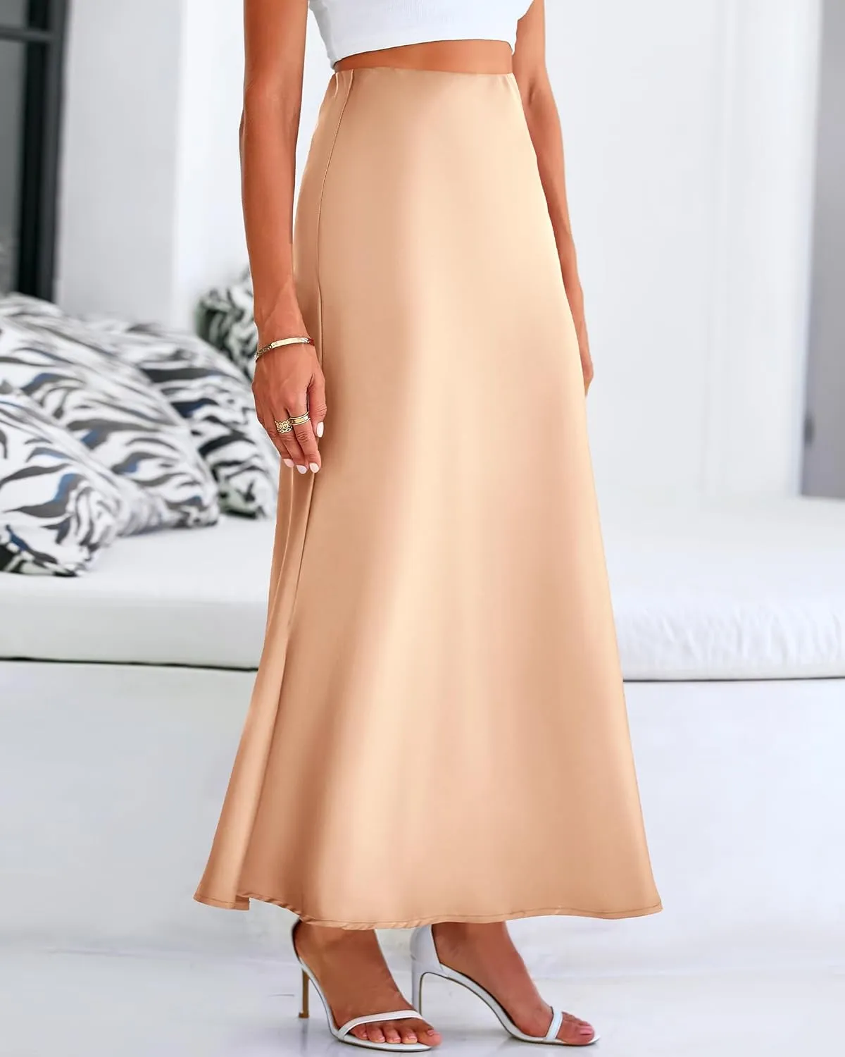 BTFBM Womens Summer Fall Skirt 2025 Silk Elegant High Waist Cocktail Party Wedding Mermaid Satin Maxi Skirts