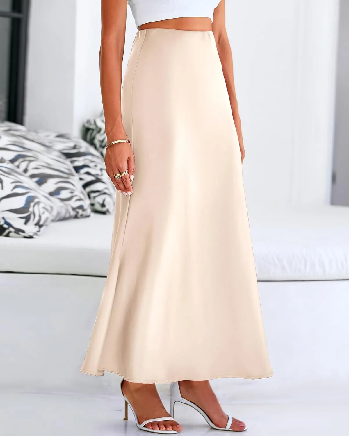 BTFBM Womens Summer Fall Skirt 2025 Silk Elegant High Waist Cocktail Party Wedding Mermaid Satin Maxi Skirts