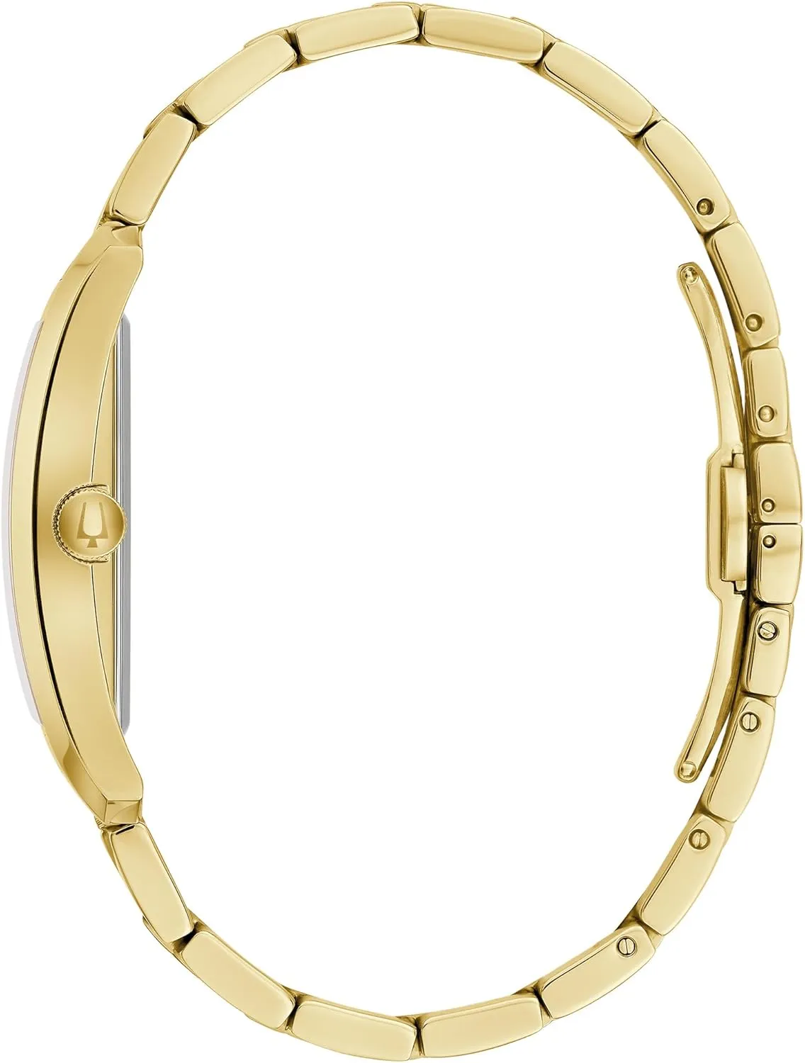 Bulova Our Lady of Guadalupe Gold Stainless Steel 3-Hand Quartz Watch with Diamonds