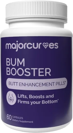 Butt Enhancement Pills - Booty Capsules for Fast Bum Bum Growth - Lift, Tone, Firm and Tighten That Perfect Peach for a Fuller Appearance, Reduce Cellulite (1 Bottle)