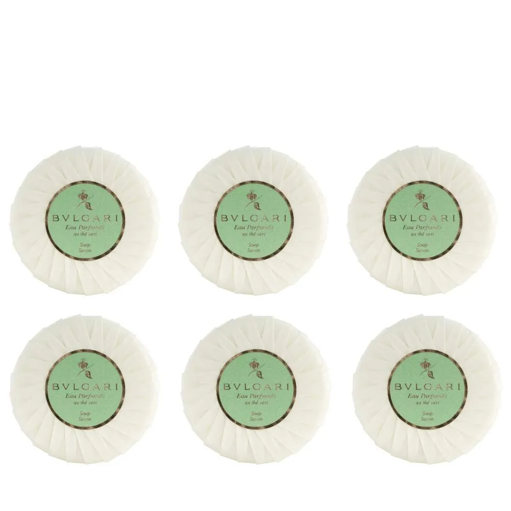 Bvlgari Au The Vert (Green Tea) 50 Gram Soaps - Set of 6