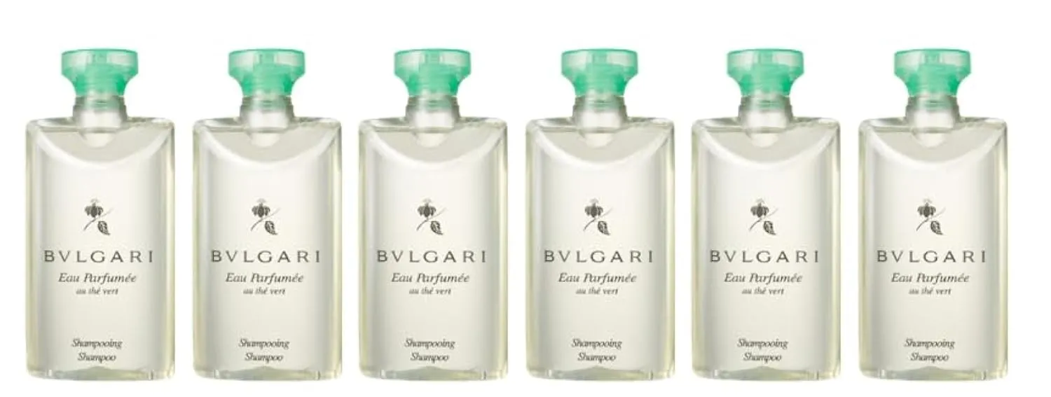 BVLGARI Au The Vert (Green Tea) Shampoo, lot of 6 bottles, 2.5 Ounce each, 15 Ounces Total