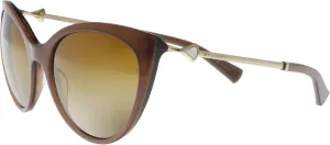 Bvlgari Women's BV8195KB Sunglasses Try Layer Beige/Polar Brown Gradient 56mm