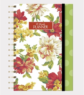 C.R. Gibson, Raymond Waites Undated 18-Month Spiral Planner, Passion Garden (JP18-9660)