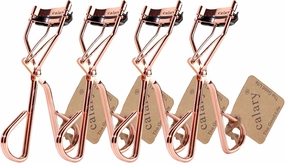 calary 4Pcs Eyelash Curlers with Comb Lash Curler Makeup Tool Rose Gold Beauty Eyelashes Curlers
