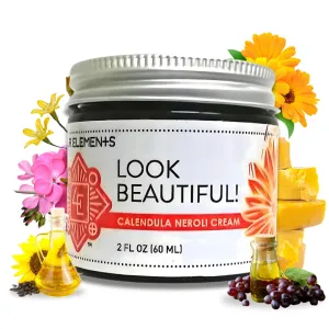 Calendula Neroli Cream 2 Oz | Organic Face Moisturizing Cream with Shea Butter & Essential Oils | Hydrating Skin care for Soft, Smooth Skin | Self-Care Gifts for Women