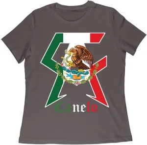 Canelo Alvarez Boxing T-Shirt - Bold Mexican Flag C and A Design