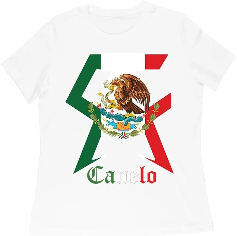 Canelo Alvarez Boxing T-Shirt - Bold Mexican Flag C and A Design